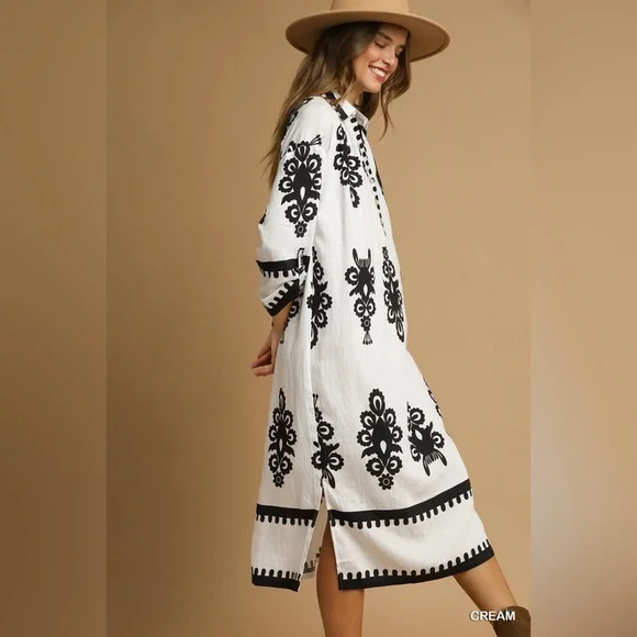 Umgee Abstract Print Midi Dress🆕 - Picture 2 of 5